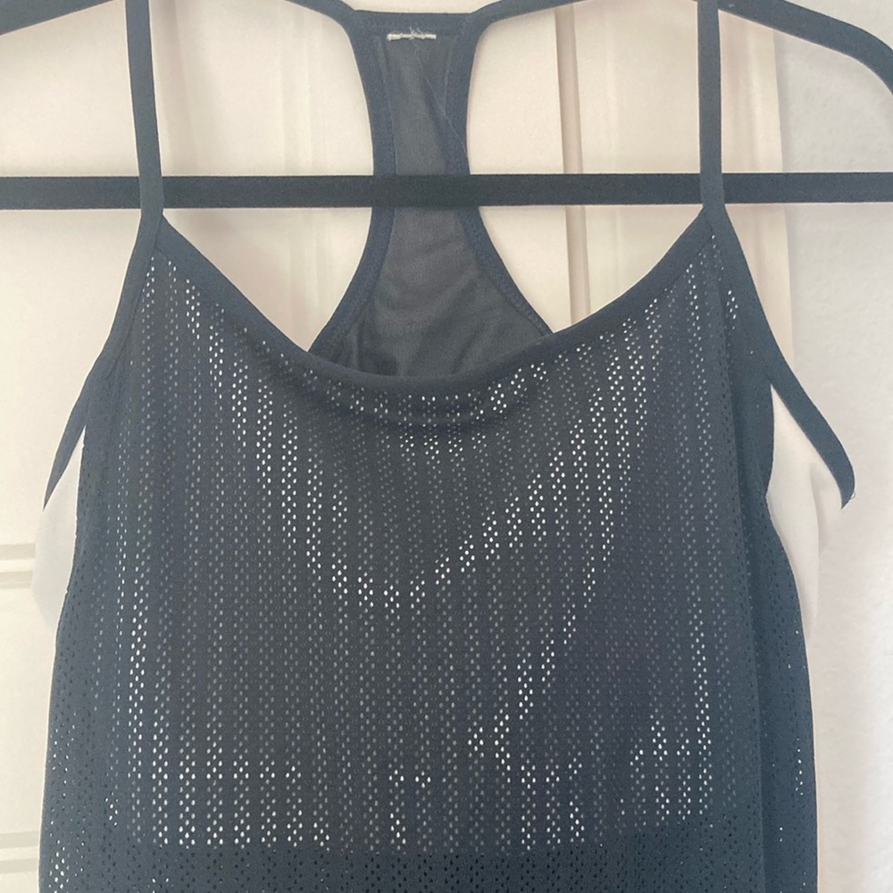 Fabletics Black Mesh Tank Top